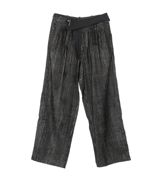NAVIN WIDE TROUSER MELANGE BLACK/NIGHT BLACK