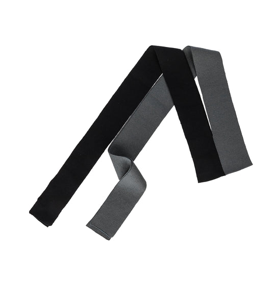 SKINNY DOUBLE SCARF DARK GREY/BLACK