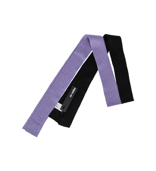 SKINNY DOUBLE SCARF LILAC/BLACK