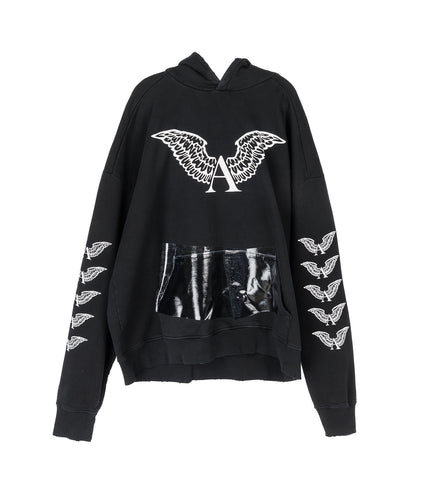 MELT LOCK LOGO HOODIE VINTAGE BLACK MELT LOCK LOGO HOODIE VINTAGE BLACK