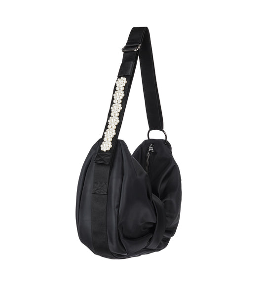 SLING BOW BAG BLACK/PEARL