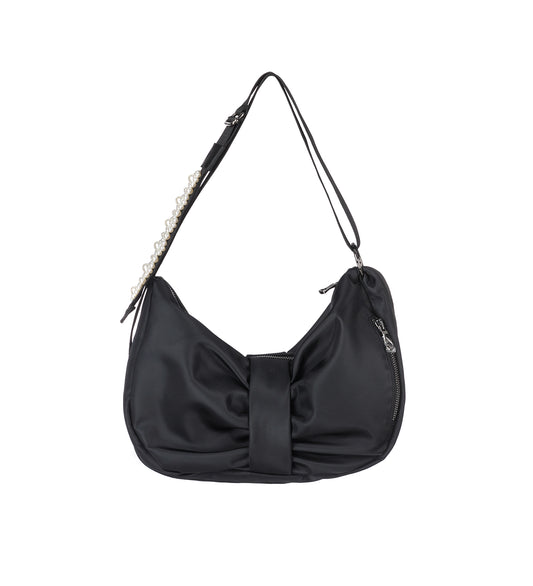 SLING BOW BAG BLACK/PEARL