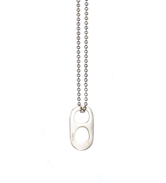 STERLING SILVER CAN CAP NECKLACE SILVER