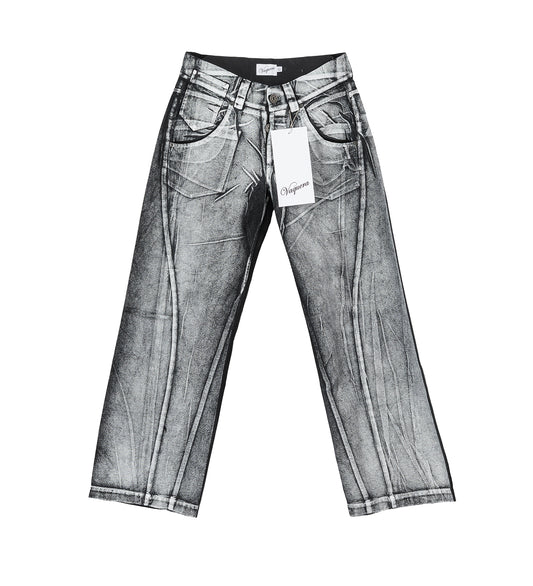 PAINTED WORKWEAR PANTS BLACK