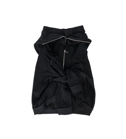 HYBRID HOODIE-SKIRT BLACK HYBRID HOODIE-SKIRT BLACK