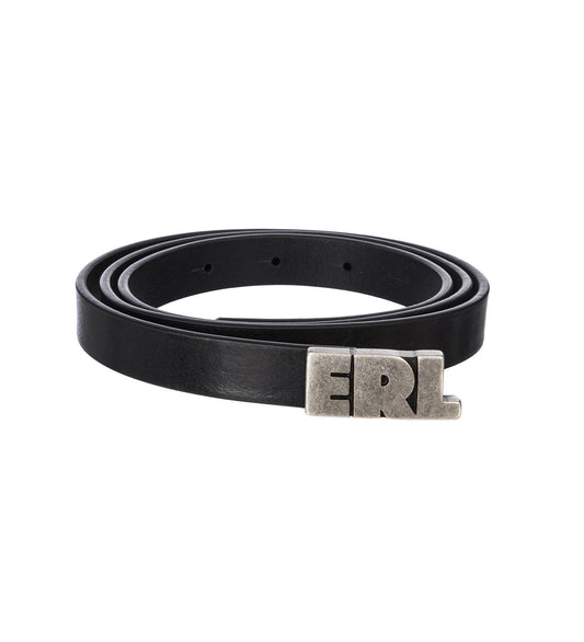SKINNY LEATHER BELT BLACK