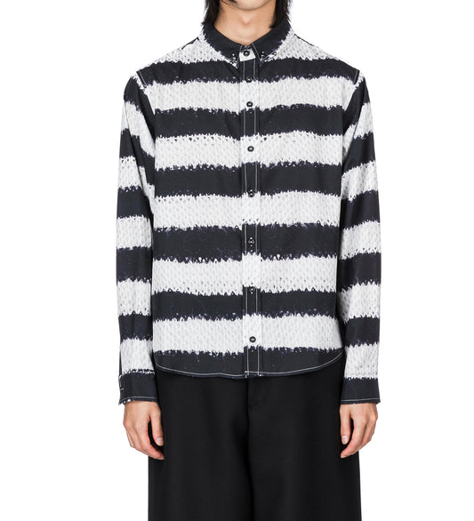 RAYON KNIT STRIPE SHIRT MULTI