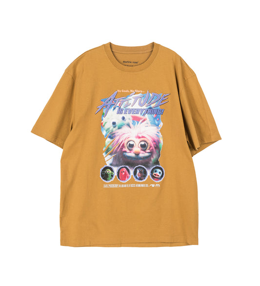 ATTITUDE PRINT CLASSIC T-SHIRT BROWN