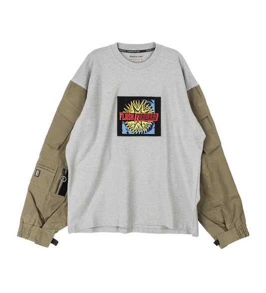 OVERSIZED UTILITY SLEEVE SHIRT GREY