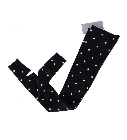 KNIT STOCKINGS WHITE POLKA DOT