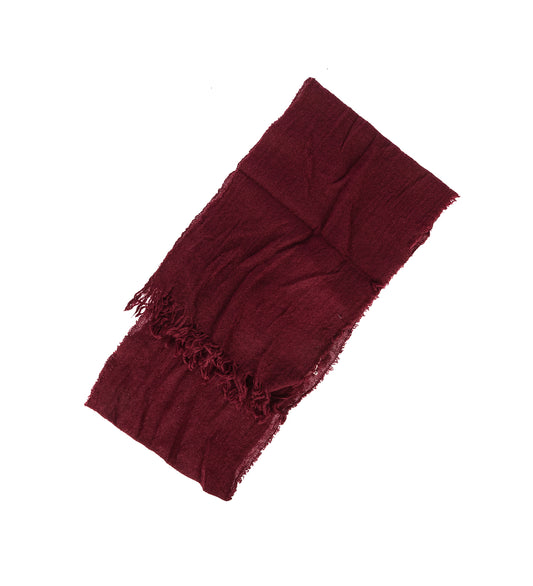 COTTAGE SCARF BURGUNDY WOOL