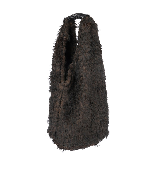 DRIP BAG OMBRE BROWN HAIRY WOOL