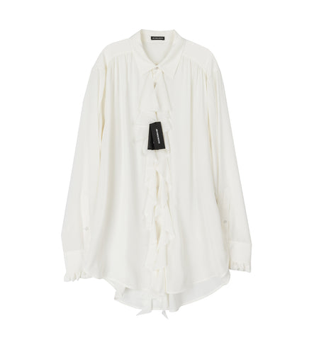 TEUNIS RUFFLE SHIRT NATURAL WHITE TEUNIS RUFFLE SHIRT NATURAL WHITE