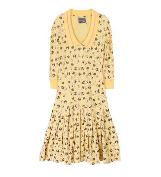 L/S AMELIA LONG DRESS GIRL BABY YELLOW