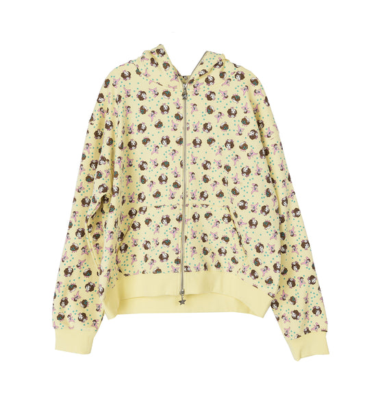 BUTTERFLY HOODIE GIRL BABY YELLOW