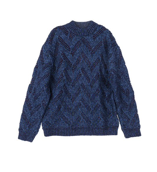 FLAT KNITTED CREWNECK FLAT NAVY