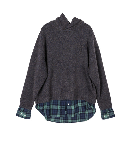 KRISP YAK COTTON FLANNEL GRAPHITE GREY