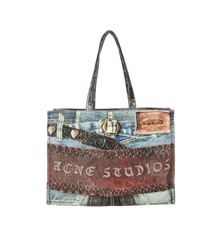 LOGO SHOPPER EW NEW TLO COWBOY HEART BUCKLE BLUE/BLACK LOGO SHOPPER EW NEW TLO COWBOY HEART BUCKLE BLUE/BLACK