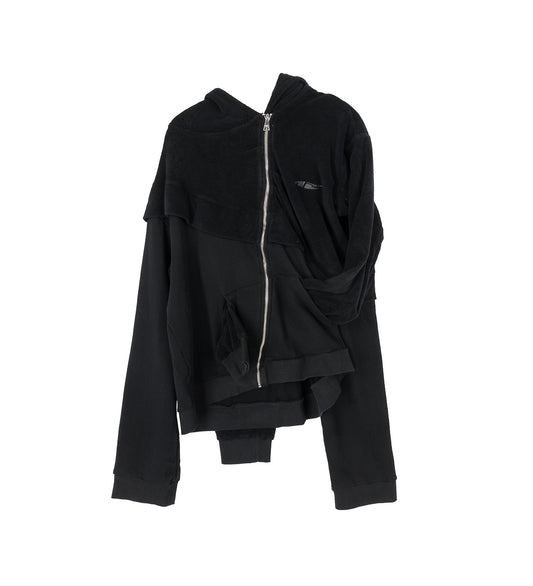 AFTERCARE ZIP UP HOODIE BLACK