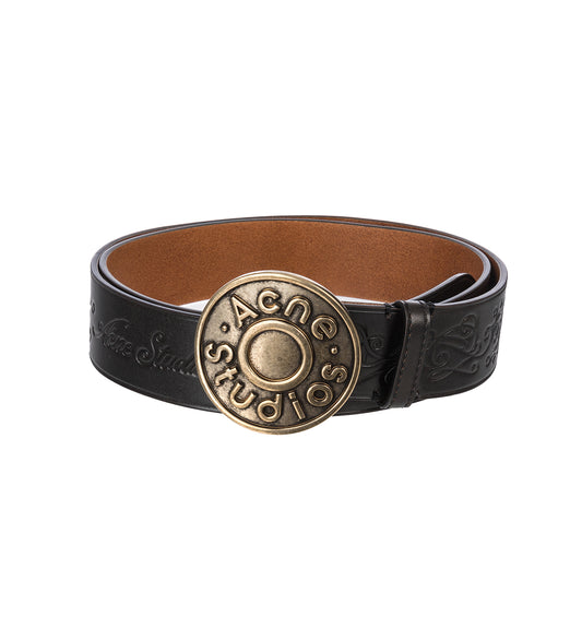 DENIM RIVET BELT BLACK/CAMEL