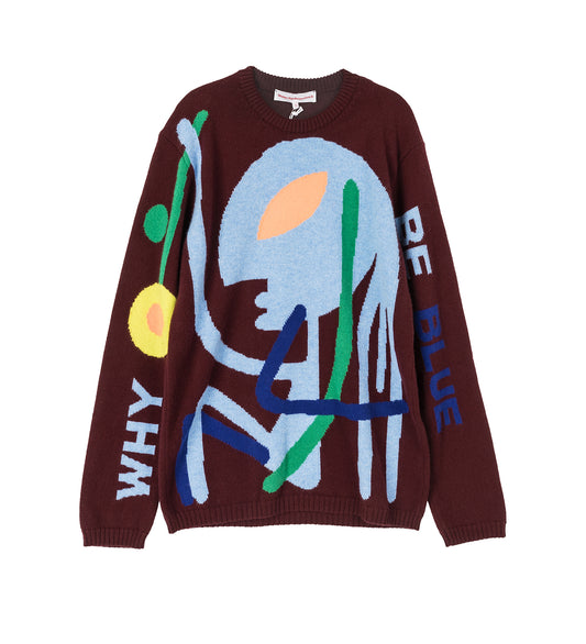 WHY BE BLUE KNIT BORDEAUX