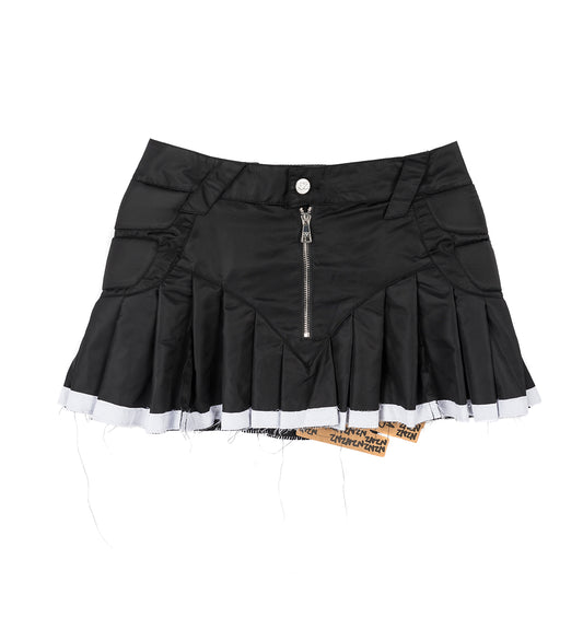 PLEATED MOTO SKIRT BLACK