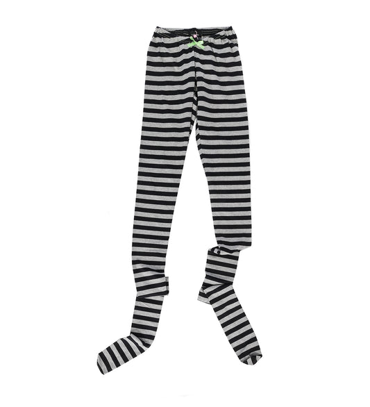 DOLL TIGHTS GRAY STRIPES