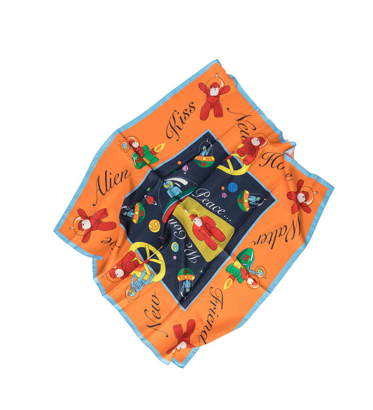 ALIEN SILK SCARF MULTI