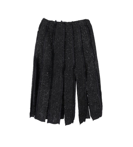 MULTI SLIT FRAY SKIRT BLACK MULTI SLIT FRAY SKIRT BLACK
