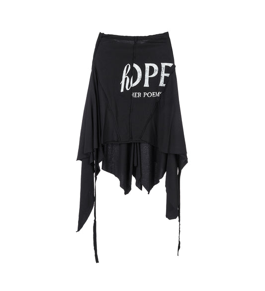 GON DECONSTRUCTED PANEL SKIRT BLACK