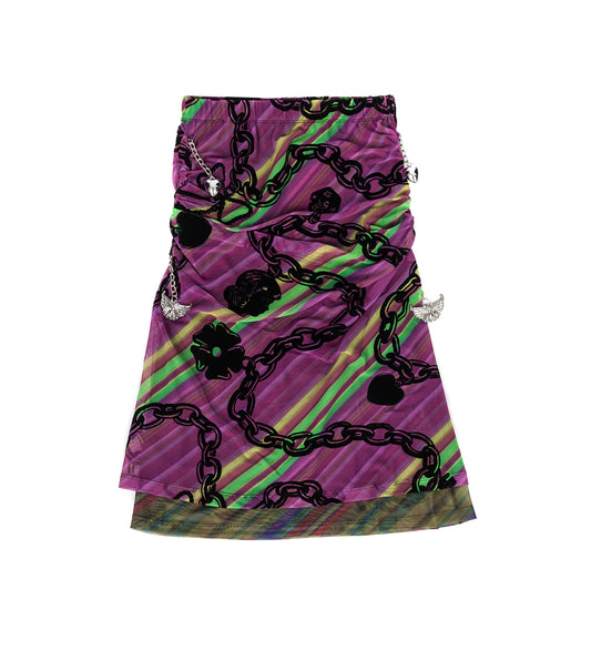SONICSCAPE MESH SKIRT PURPLE MULTI