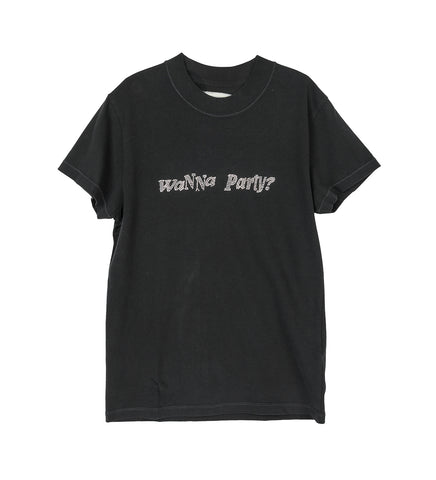 WANNA PARTY T-SHIRT BLACK WANNA PARTY T-SHIRT BLACK