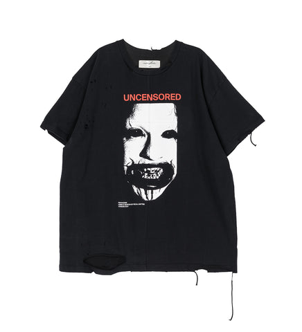 UNCENSORED TEE SCLERA BLACK UNCENSORED TEE SCLERA BLACK