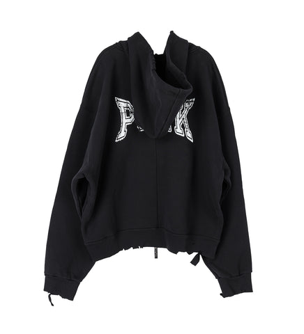 PUNK HOODIE SCLERA BLACK PUNK HOODIE SCLERA BLACK