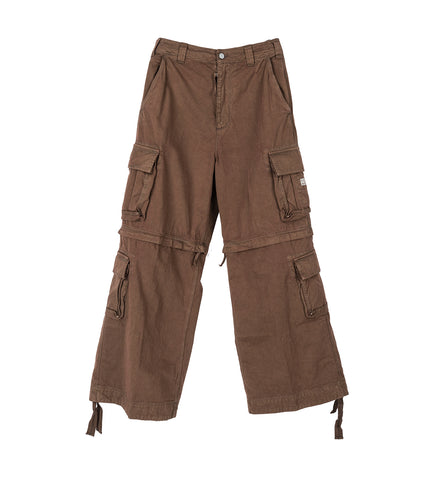 ZIP-OFF CARGO PANTS BROWN ZIP-OFF CARGO PANTS BROWN