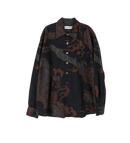 ABOVE SHIRT BROWN ABSTRACT SNAKE PRINT ABOVE SHIRT BROWN ABSTRACT SNAKE PRINT