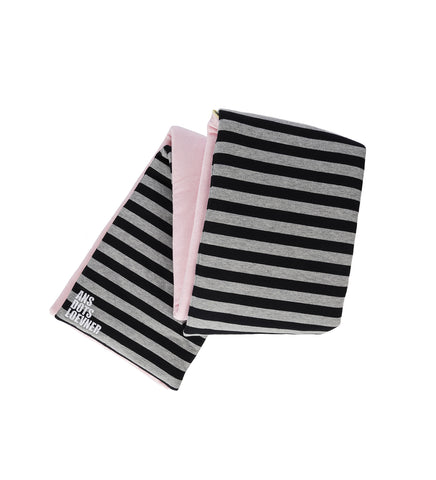 PUFF SCARF BLACK/PINK PUFF SCARF BLACK/PINK