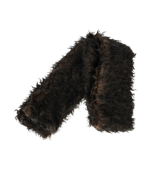 FLOSS SCARF OMBRE BROWN HAIRY WOOL