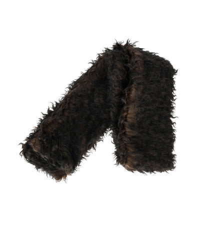 FLOSS SCARF OMBRE BROWN HAIRY WOOL FLOSS SCARF OMBRE BROWN HAIRY WOOL