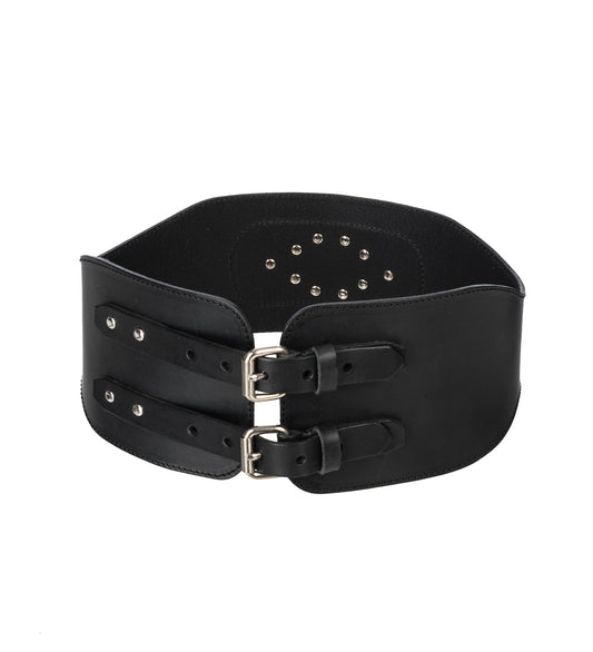 GIRDLE BELT SLOW BLACK ARID BULL HIDE
