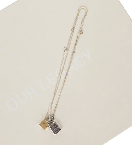 RIDDLE NECKLACE BRASS NICKLE PADLOCK RIDDLE NECKLACE BRASS NICKLE PADLOCK