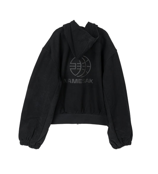 HUGO GLOBE ZIP HOODIE EUPHORIC BLACK