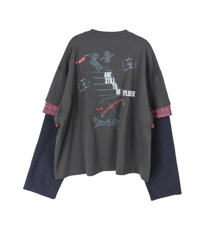 CHUCK 3-LAYERED TEE DEPTH BLUE CHUCK 3-LAYERED TEE DEPTH BLUE