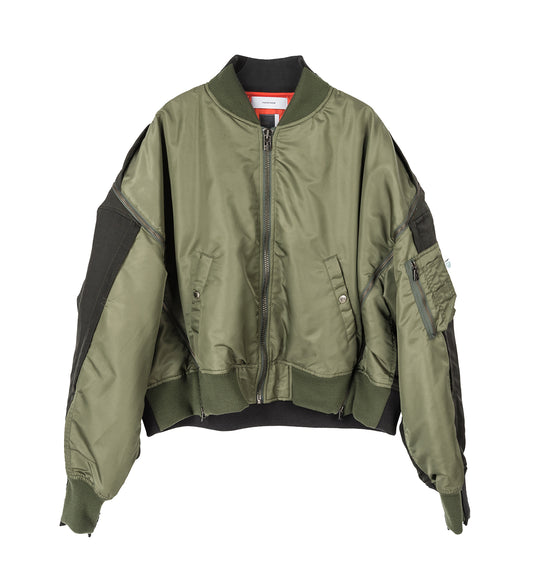 DISTORTED ZIPPER MA-1 KHAKI