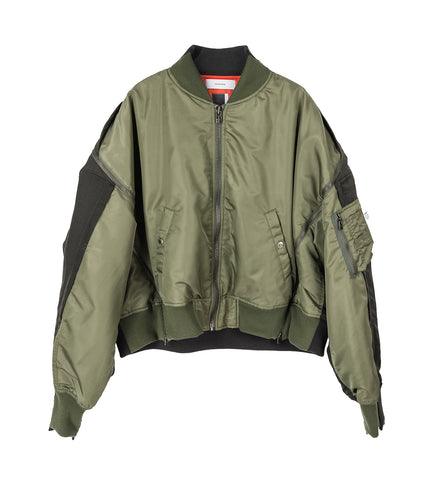 DISTORTED ZIPPER MA-1 KHAKI DISTORTED ZIPPER MA-1 KHAKI