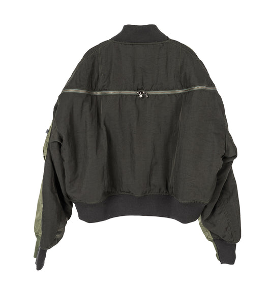 DISTORTED ZIPPER MA-1 KHAKI