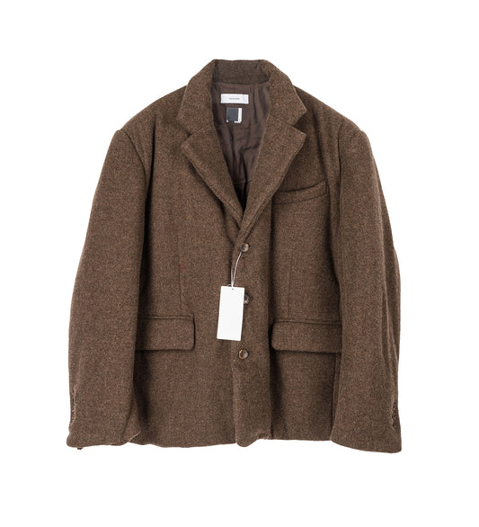 BATTED WOOL JACKET BROWN
