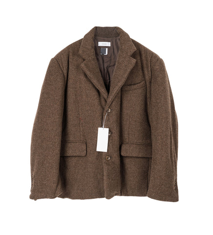 BATTED WOOL JACKET BROWN BATTED WOOL JACKET BROWN