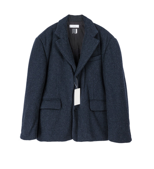 BATTED WOOL JACKET NAVY