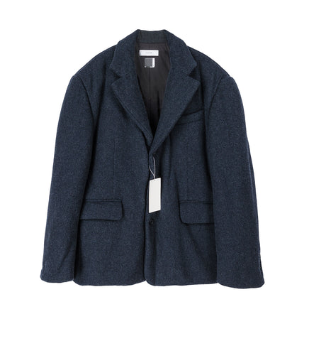 BATTED WOOL JACKET NAVY BATTED WOOL JACKET NAVY
